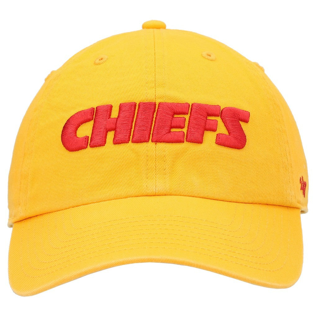 47 brand Kansas City Chiefs '47 Clean Up Script Adjustable Hat Gold