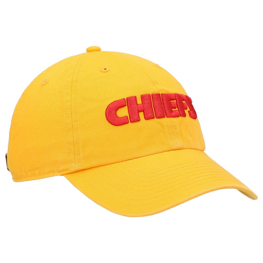 47 brand Kansas City Chiefs '47 Clean Up Script Adjustable Hat Gold