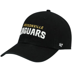 47 brand Jacksonville Jaguars '47 Clean Up Script Adjustable Hat Black