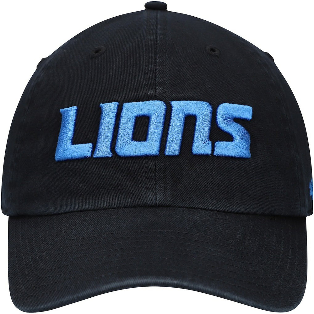 47 brand Detroit Lions '47 Clean Up Script Adjustable Hat Black