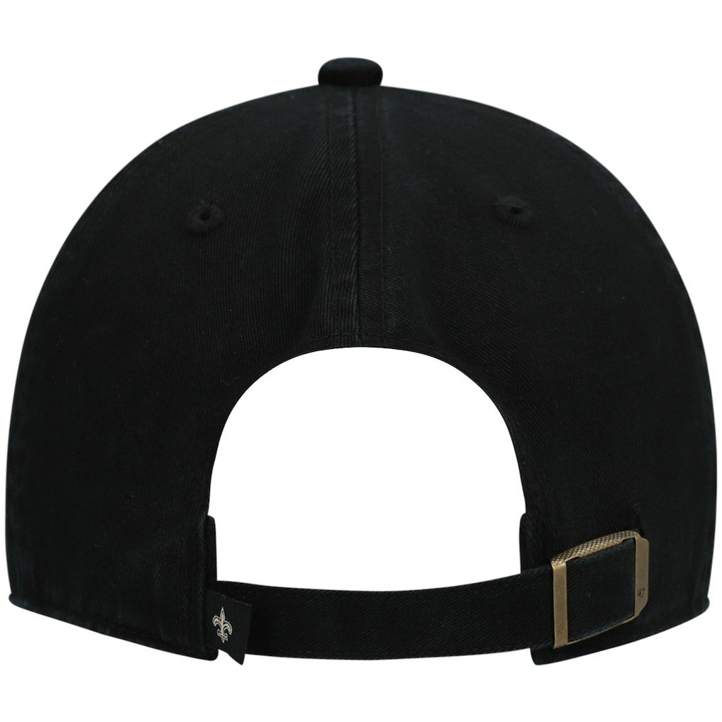 47 brand New Orleans Saints '47 Clean Up Script Adjustable Hat Black
