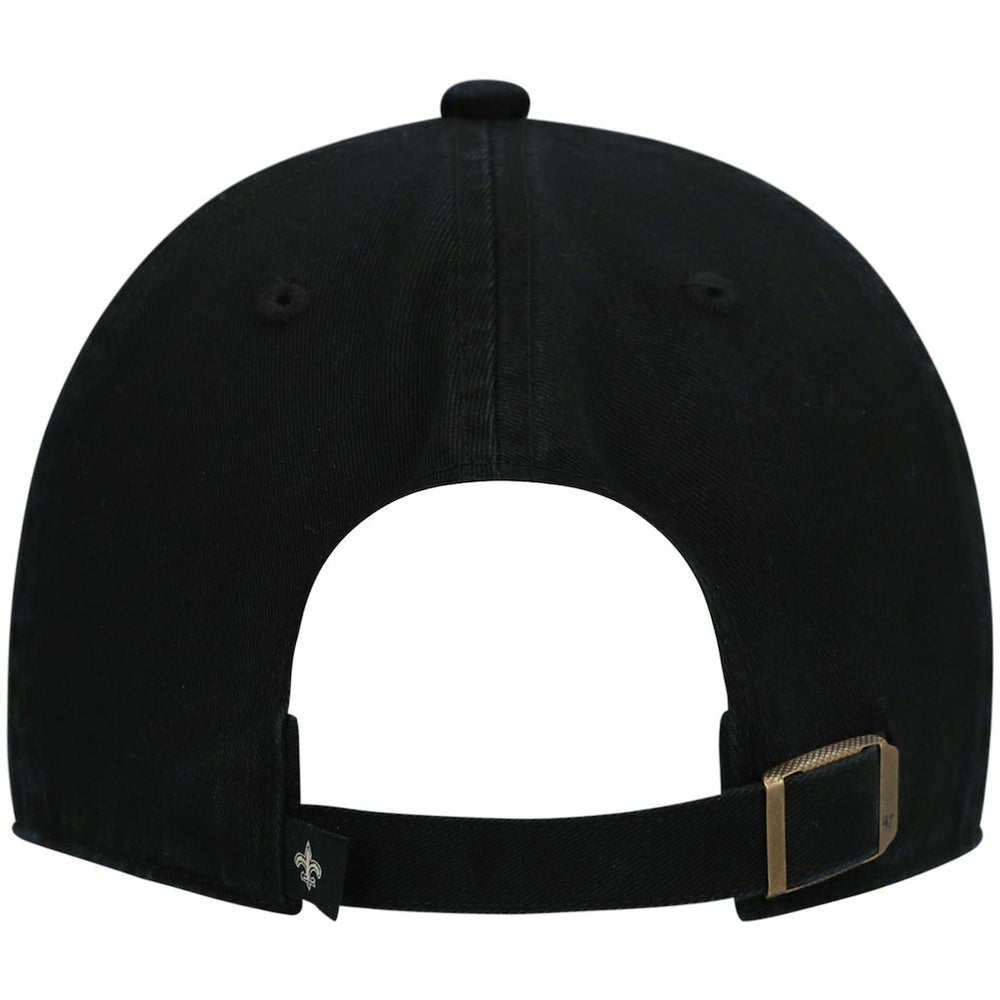 47 brand New Orleans Saints '47 Clean Up Script Adjustable Hat Black