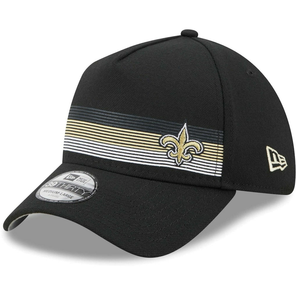 New Orleans Saints New Era Flawless Stripe 39THIRTY Flex Hat Black