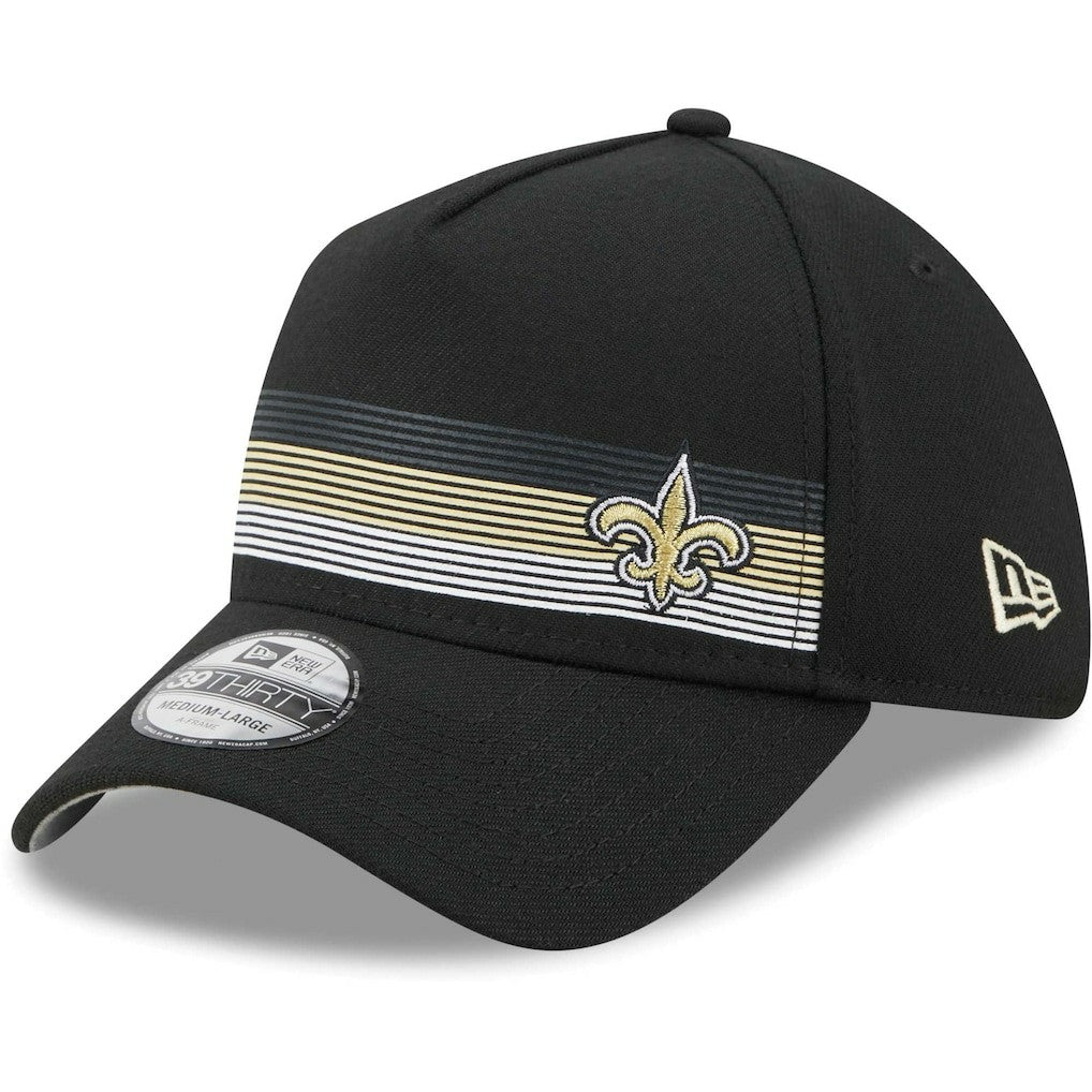 New Orleans Saints New Era Flawless Stripe 39THIRTY Flex Hat Black