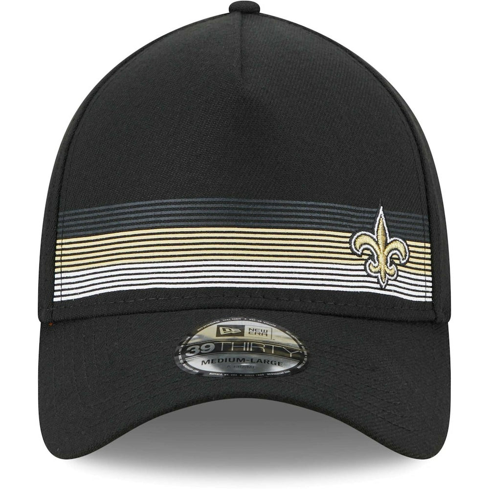 New Orleans Saints New Era Flawless Stripe 39THIRTY Flex Hat Black
