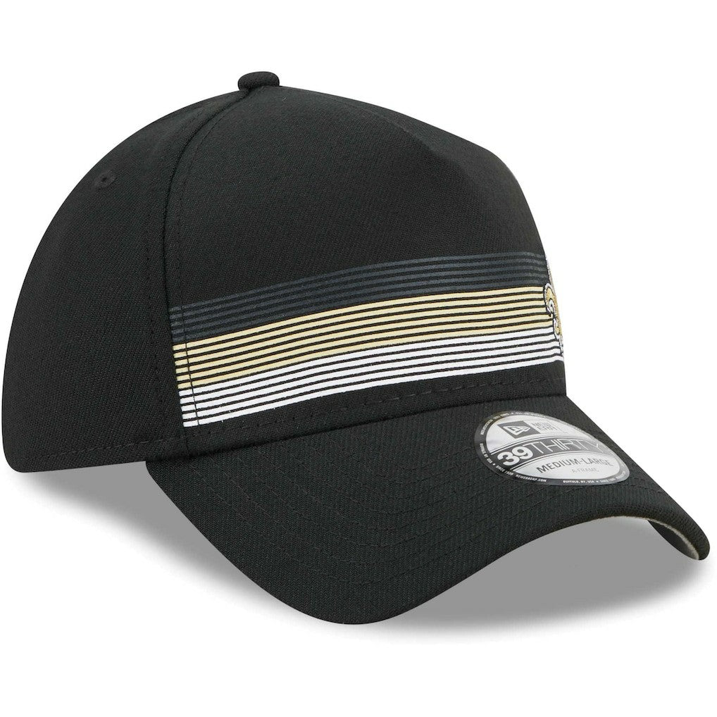 New Orleans Saints New Era Flawless Stripe 39THIRTY Flex Hat Black