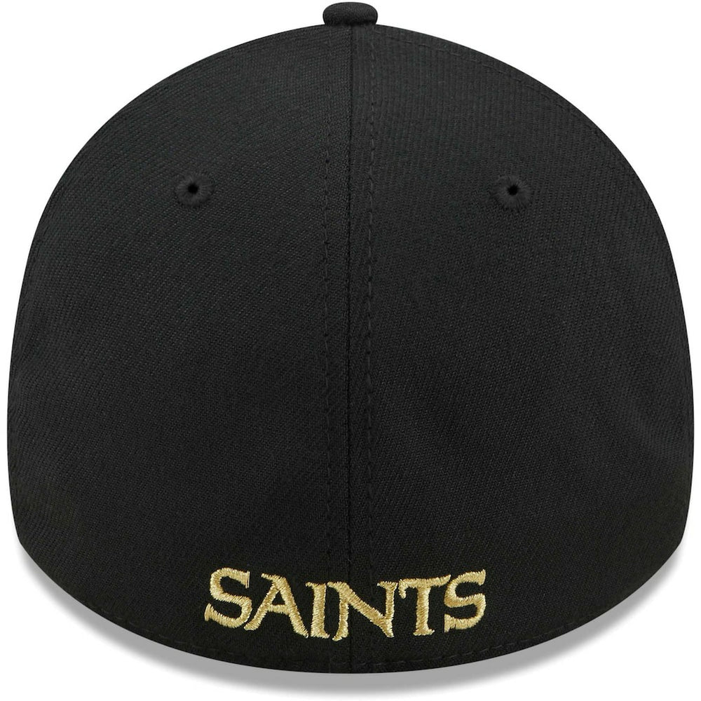 New Orleans Saints New Era Flawless Stripe 39THIRTY Flex Hat Black