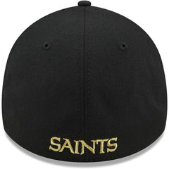 New Orleans Saints New Era Flawless Stripe 39THIRTY Flex Hat Black