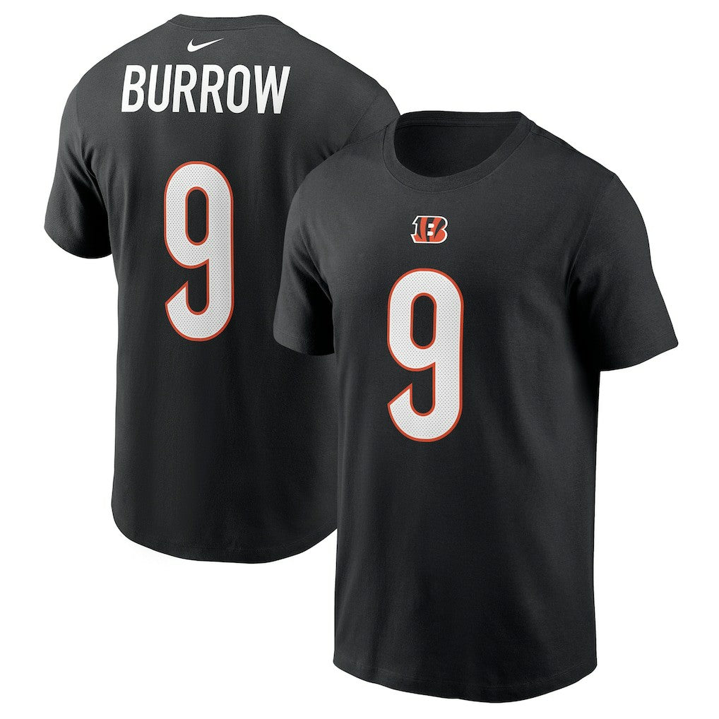 Nike Joe Burrow Cincinnati Bengals Player Name & Number T-Shirt Black
