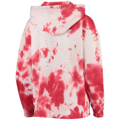 Washington Nationals DKNY Sport Women's Dakota Tie-Dye Half-Zip Hoodie - White/Red - MLB Discount