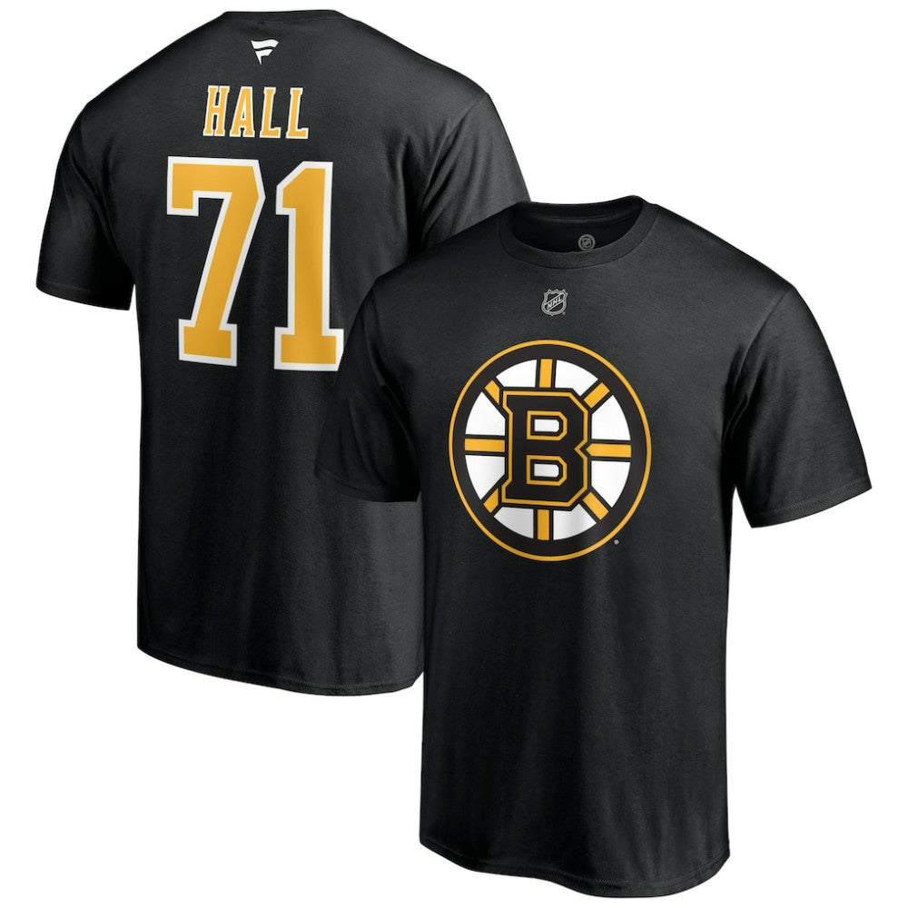 Taylor Hall Boston Bruins Fanatics Authentic Stack Name & Number T-Shirt - Black - NHL 4308472