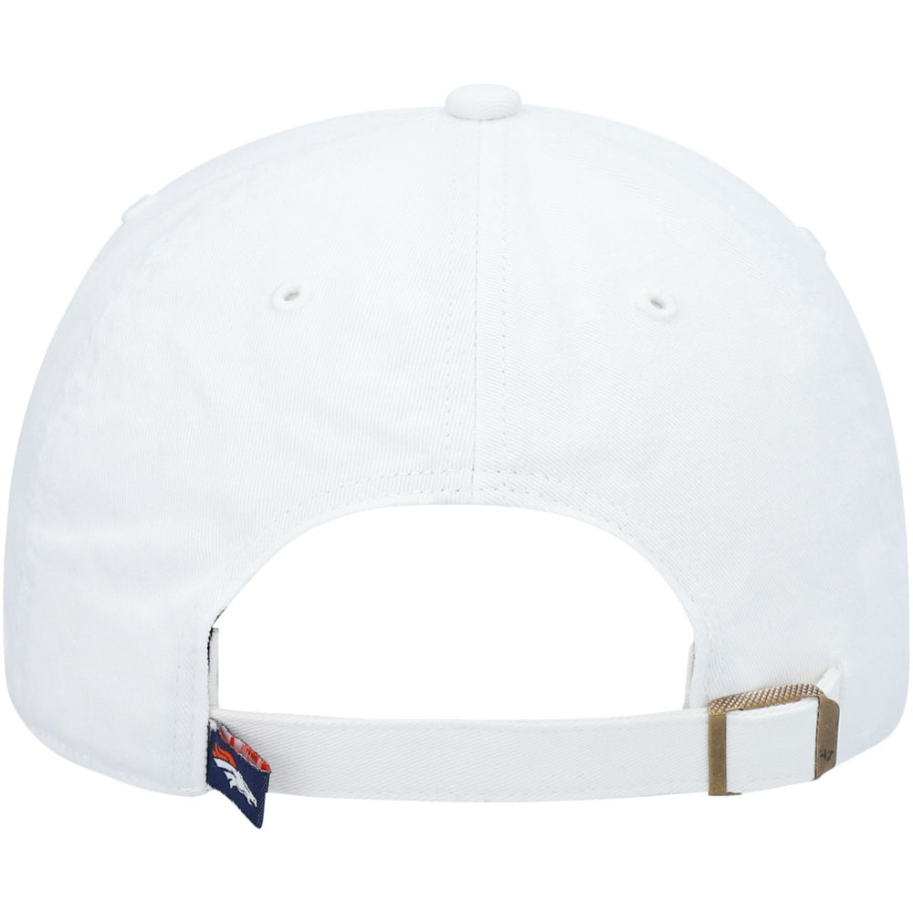 47 brand Denver Broncos '47 Clean Up Adjustable Hat White
