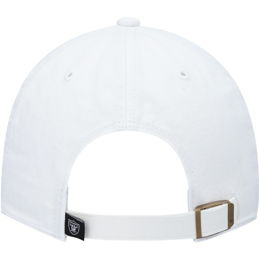 47 brand Las Vegas Raiders '47 Clean Up Adjustable Hat White