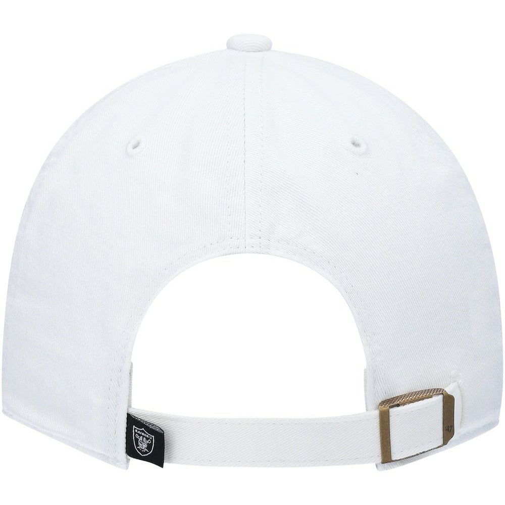 47 brand Las Vegas Raiders '47 Clean Up Adjustable Hat White