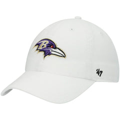47 brand Baltimore Ravens '47 Clean Up Adjustable Hat White