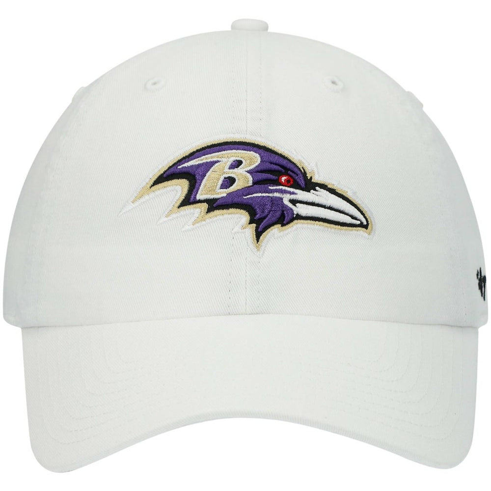 47 brand Baltimore Ravens '47 Clean Up Adjustable Hat White