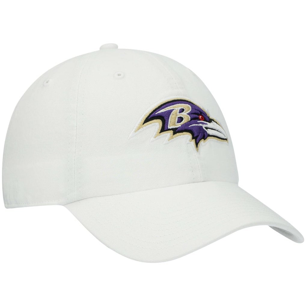 47 brand Baltimore Ravens '47 Clean Up Adjustable Hat White