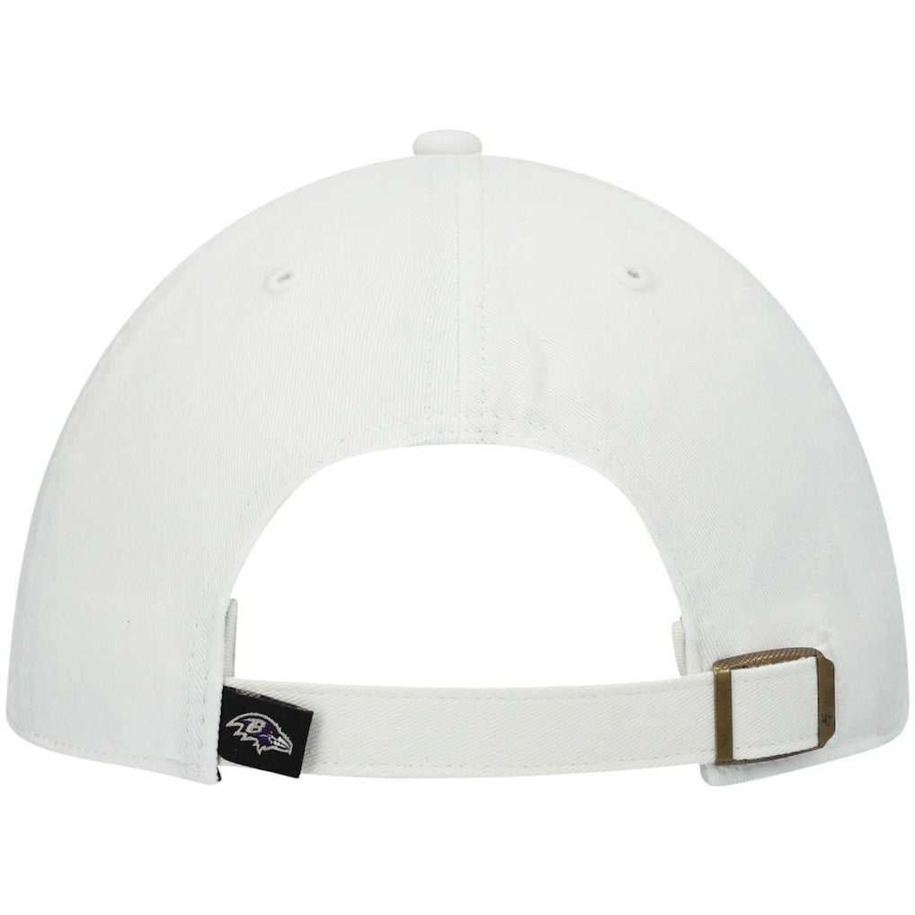 47 brand Baltimore Ravens '47 Clean Up Adjustable Hat White
