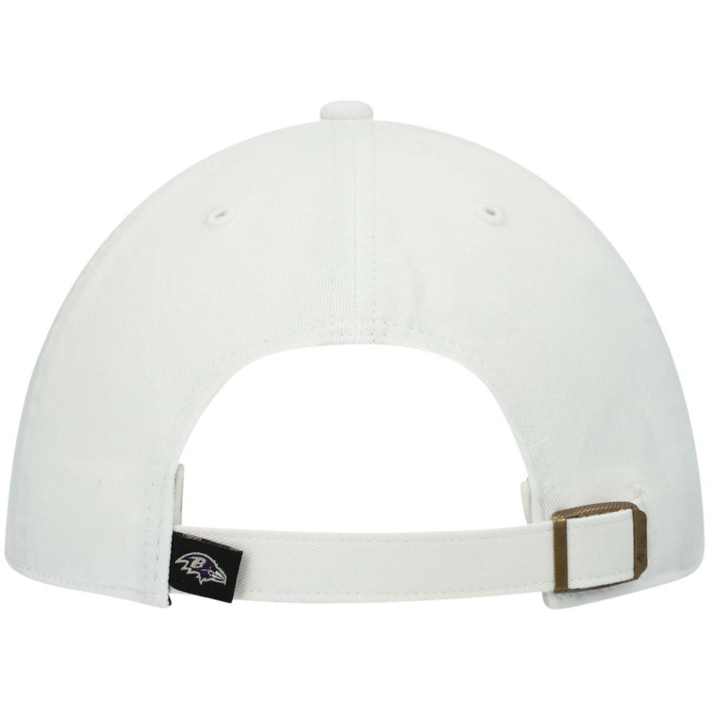 47 brand Baltimore Ravens '47 Clean Up Adjustable Hat White