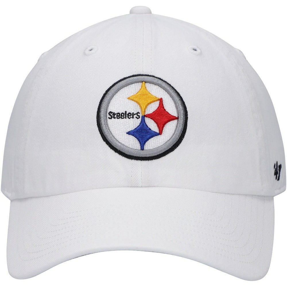 47 brand Pittsburgh Steelers '47 Logo Clean Up Adjustable Hat White