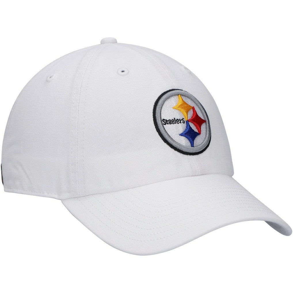 47 brand Pittsburgh Steelers '47 Logo Clean Up Adjustable Hat White