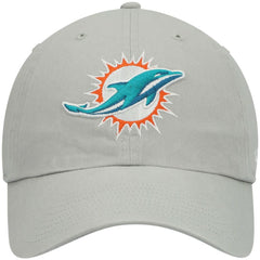 47 brand Miami Dolphins '47 Clean Up Adjustable Hat Gray