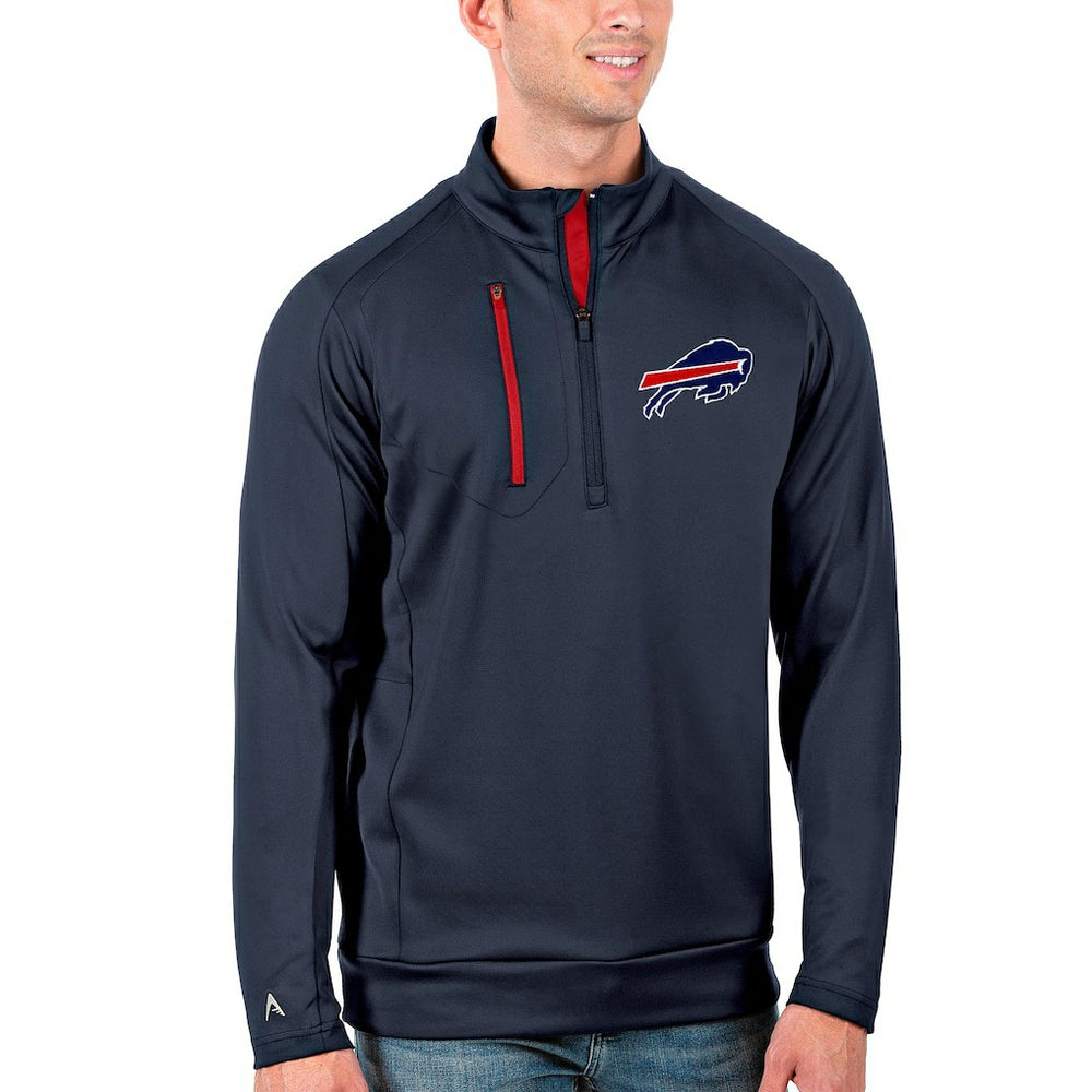 Buffalo Bills Antigua Generation Quarter-Zip Pullover Jacket Navy/Red