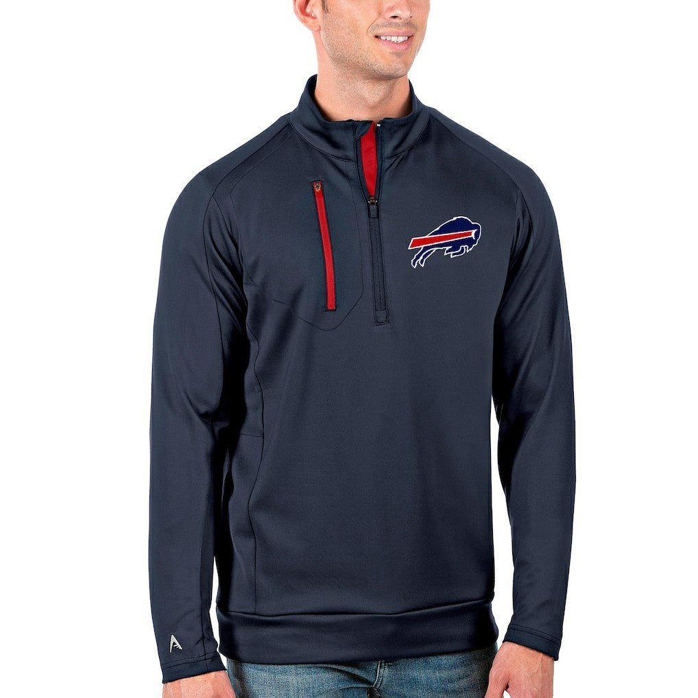 Buffalo Bills Antigua Generation Quarter-Zip Pullover Jacket Navy/Red
