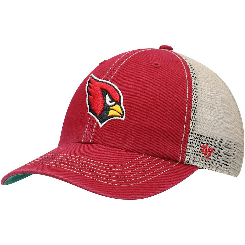 47 brand Arizona Cardinals '47 Trawler Trucker Clean Up Snapback Hat Cardinal/Natural
