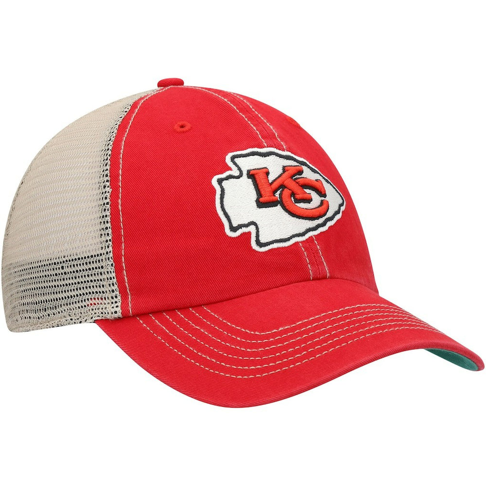 47 brand Kansas City Chiefs '47 Trawler Trucker Clean Up Snapback Hat Red/Natural