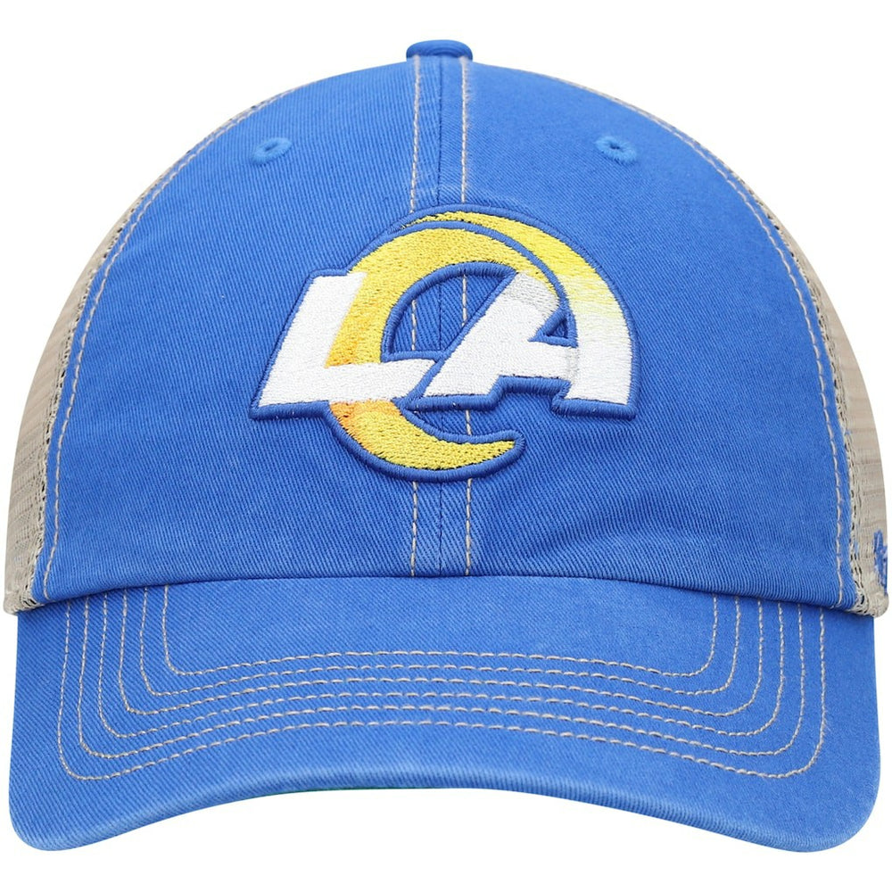 47 brand Los Angeles Rams '47 LA Trawler Trucker Clean Up Snapback Hat Royal/Natural