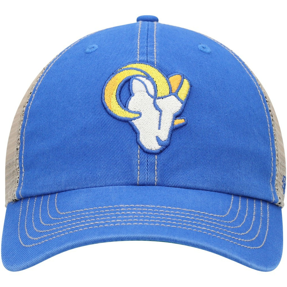 47 brand Los Angeles Rams '47 Head Trawler Trucker Clean Up Snapback Hat Royal/Natural