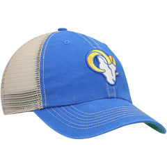 47 brand Los Angeles Rams '47 Head Trawler Trucker Clean Up Snapback Hat Royal/Natural