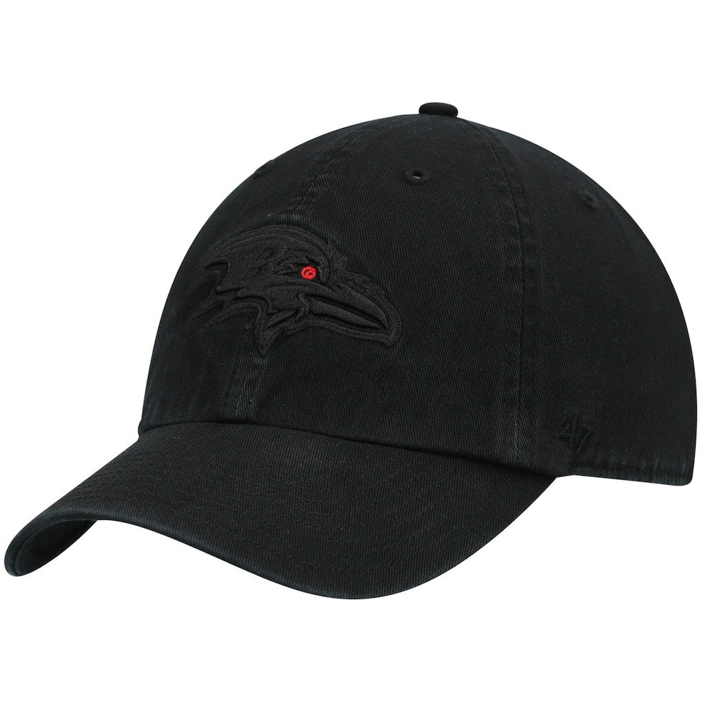 47 brand Baltimore Ravens '47 Team Tonal Clean Up Adjustable Hat Black