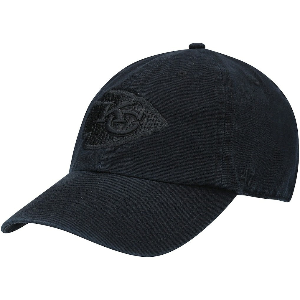 47 brand Kansas City Chiefs '47 Team Tonal Clean Up Adjustable Hat Black