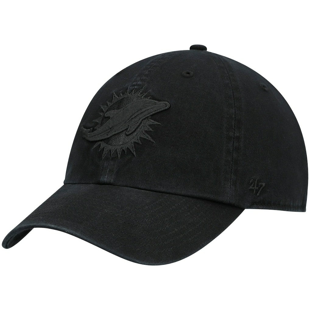 47 brand Miami Dolphins '47 Team Tonal Clean Up Adjustable Hat Black