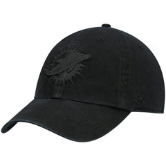 47 brand Miami Dolphins '47 Team Tonal Clean Up Adjustable Hat Black