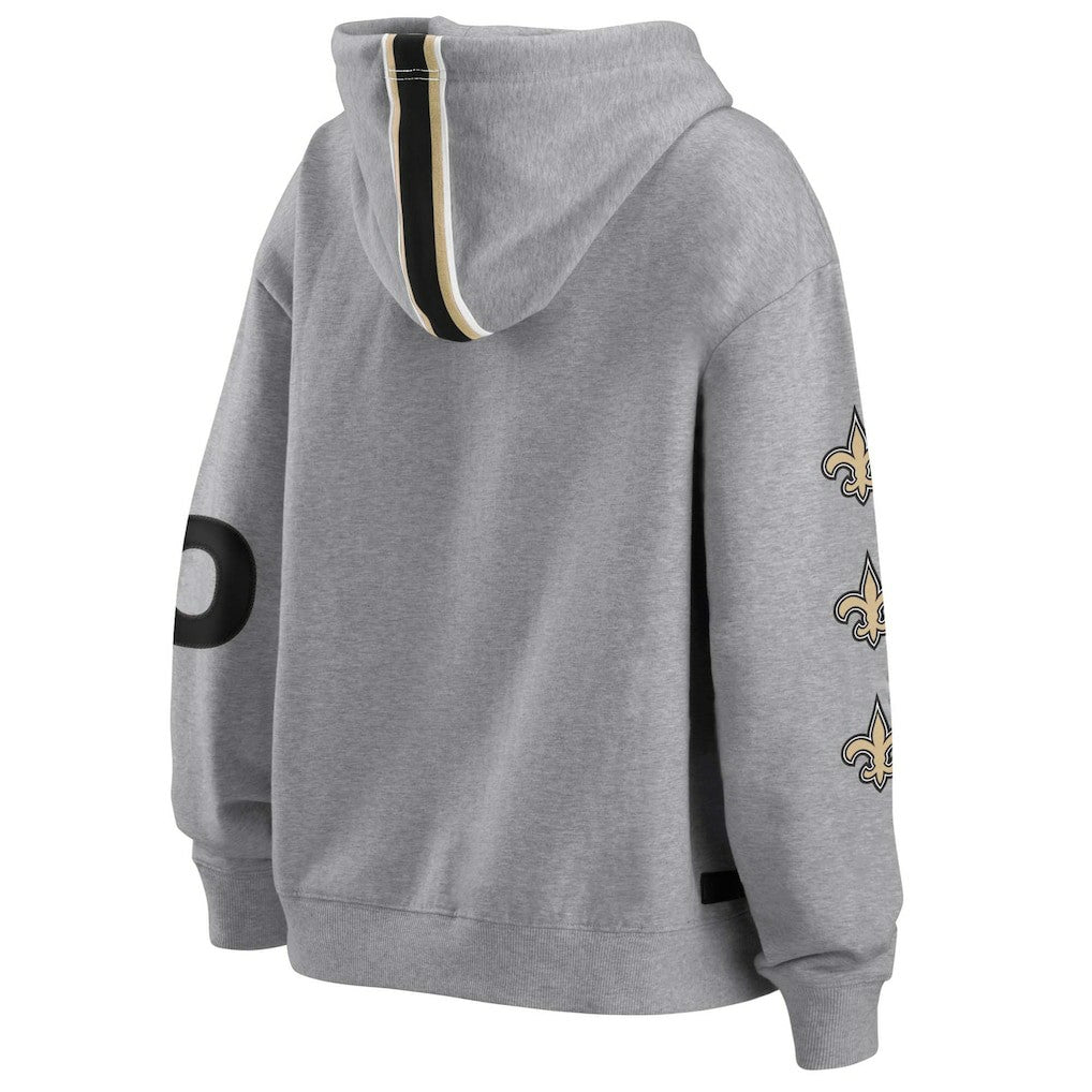 New Orleans Saints WEAR by Erin Andrews Women's Full-Zip Hoodie Gray