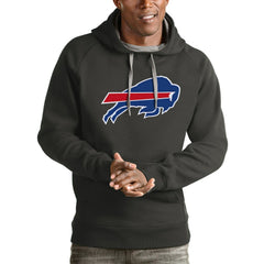 Buffalo Bills Antigua Victory Pullover Hoodie Charcoal