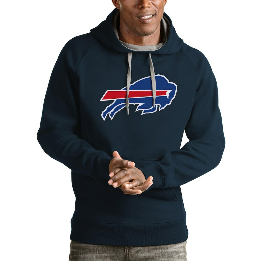 Buffalo Bills Antigua Victory Pullover Hoodie Navy