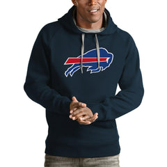 Buffalo Bills Antigua Victory Pullover Hoodie Navy