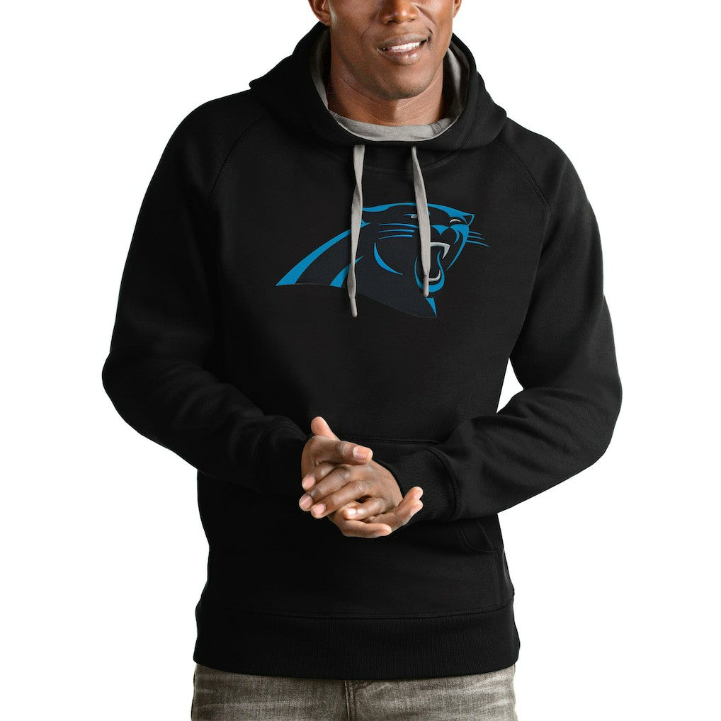 Carolina Panthers Antigua Victory Pullover Hoodie Black