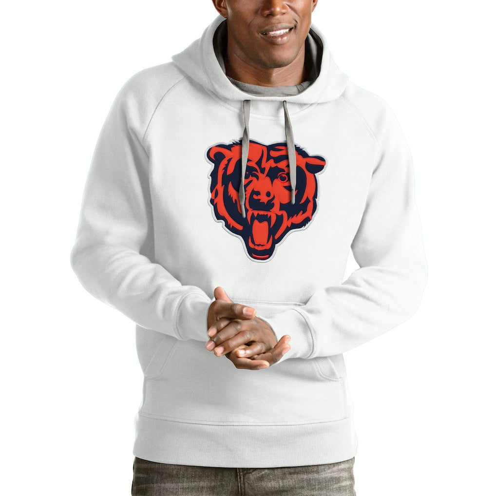 Chicago Bears Antigua Victory Pullover Hoodie White