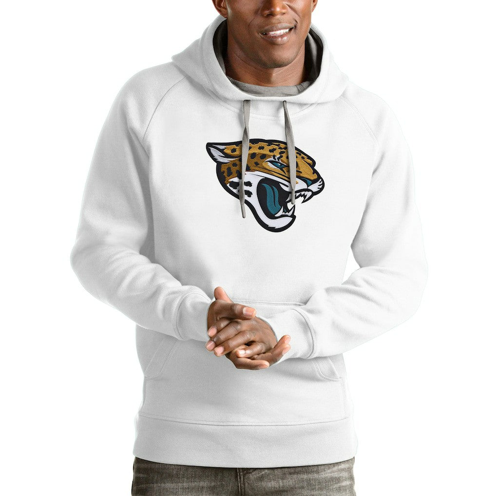 Jacksonville Jaguars Antigua Victory Pullover Hoodie White