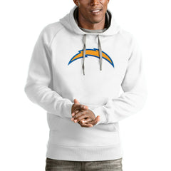 Los Angeles Chargers Antigua Victory Pullover Hoodie White