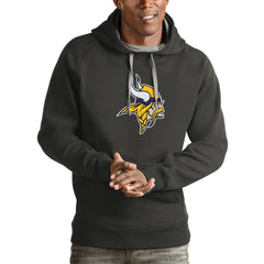 Minnesota Vikings Antigua Victory Pullover Hoodie Charcoal