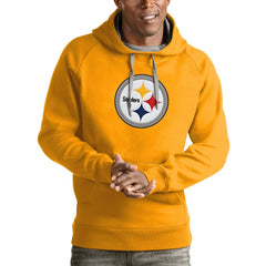 Pittsburgh Steelers Antigua Victory Pullover Hoodie Gold