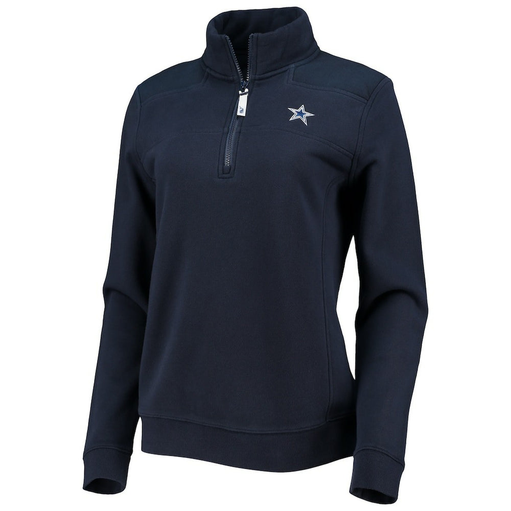 Dallas Cowboys Vineyard Vines Women's Shep Shirt Quarter-Zip Sweatshirt Navy