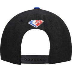 Philadelphia 76ers '47 75th Anniversary Carat Captain Snapback Hat Black/Royal | 47 brand for sale
