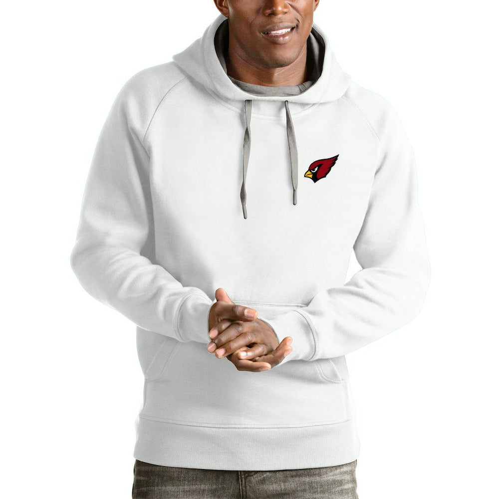 Arizona Cardinals Antigua Logo Victory Pullover Hoodie White